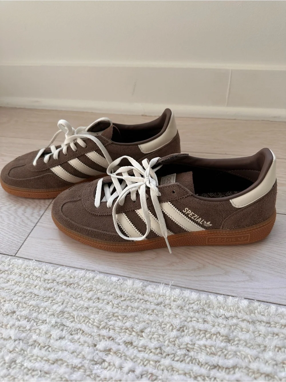 adidas Spezial Brown Suede Sneakers with White Stripes 8.5
